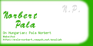 norbert pala business card